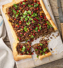 Lebanese Lamb Puff Pastry Tart