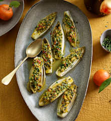 Endívias no forno com laranja