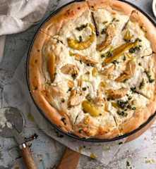 Zimowa pizza bianca