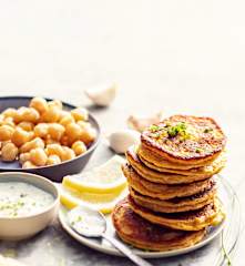Blinis de pois chiche et butternut