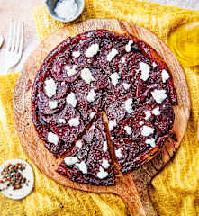 Tatin de betterave au balsamique et chèvre frais