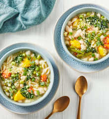 Sopa minestrone con pasta