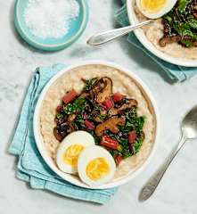 Savory Oatmeal with Sautéed Mushrooms