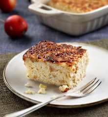 Jablečný nákyp s mléčnou rýží