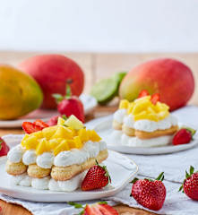 Tiramisù crema di ricotta e mango