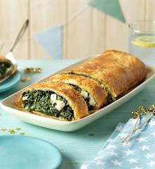 Spinatstrudel mit Schafskäse