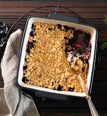 Crumble de arándanos