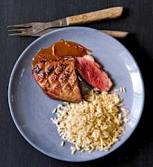 Magrets à l'orange et riz basmati complet