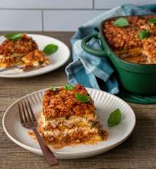Low carb gluten free lamb lasagne