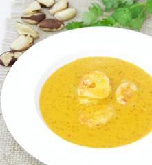 Creme de camarão e castanha do Pará