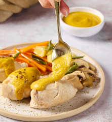 Menù: Involtini di pollo, contorno di carote e patate