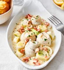 Roulés de sole aux poireaux et pommes duchesse