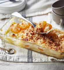 Gratin d'abricots au pralin