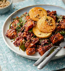 Sweet and Sticky Red Cabbage and Sweet Potato Salad