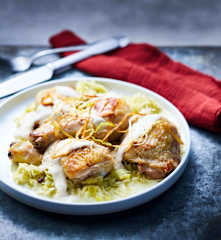 Chapon en blanquette