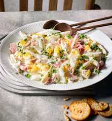 Spargel-Eier-Salat mit Kochschinken