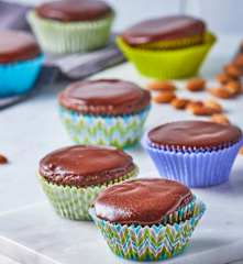 Muffin vegano de chocolate y almendra