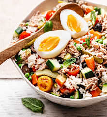 Rice Salad with Eggs and Tuna Fish