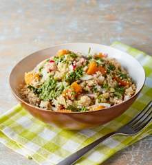 Quinoa Salad with Brazil Nut and Cilantro Pesto