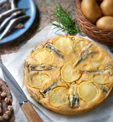 Focaccia di ceci con alici (senza glutine)