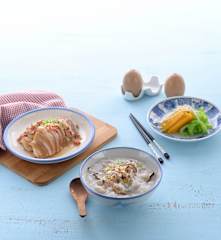 腐乳蒸雞&金針雙瓜、香菇肉粥