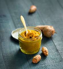 Fresh turmeric and ginger paste
