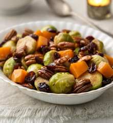 Brussels Sprouts with Cranberries and Pecans