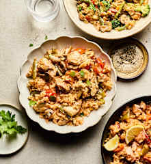 Rýže s kuřetem a žampióny