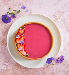 Crostata fragole e timo (vegan)