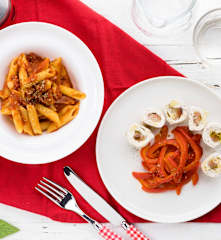 Involtini di tacchino con sugo all’arrabbiata