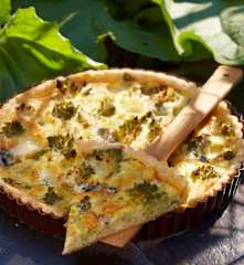 Tarte au chou romanesco et roquefort