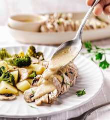 Pork Tenderloin with Mustard Sauce