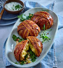 Vegetarische „Bacon“ Bombs