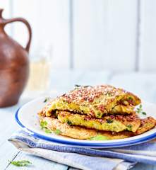 Zucchini-Halloumi-Omelette