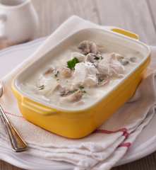 法式白醬蘑菇雞