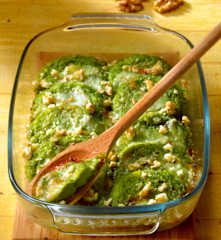 Ñoquis de espinacas con gorgonzola