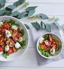 Mixed tomato and labne salad