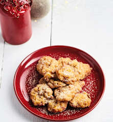 Fritos aveludados de maçã