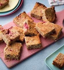 Seeded Raspberry Oat Slices