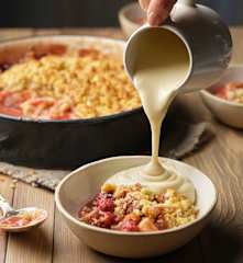 Raspberry and Apple Crumble