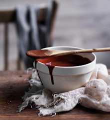 Hot cacao fudge sauce