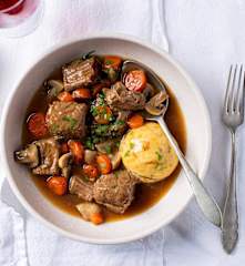 Beef, ale and dumpling stew