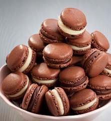 Macarons de chocolate