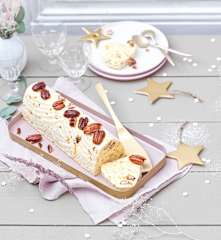 Bûche glacée vanille-noix de pécan