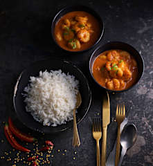 Garnelencurry mit Basmati-Reis