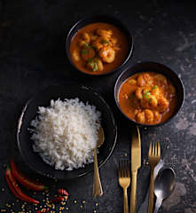 Garnelencurry mit Basmati-Reis