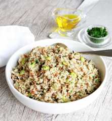 Arroz multigrãos com edamame