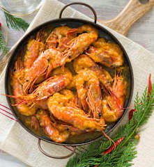 Gambones gratinados