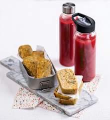 Zapiekanka a'la frittata i koktajl warzywno-owocowy