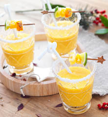 Virgin mango piña colada (cocktail sans alcool)